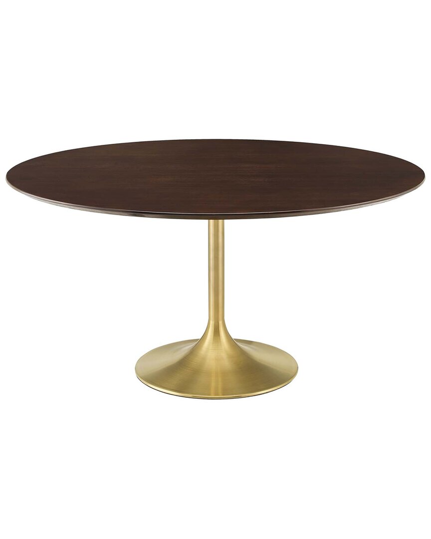 Modway Lippa 60in Wood Dining Table In Gold