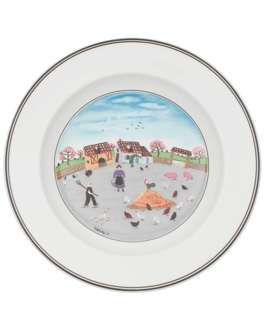 Villeroy & Boch Design Naif Country Yard Rim Soup Bowl In White