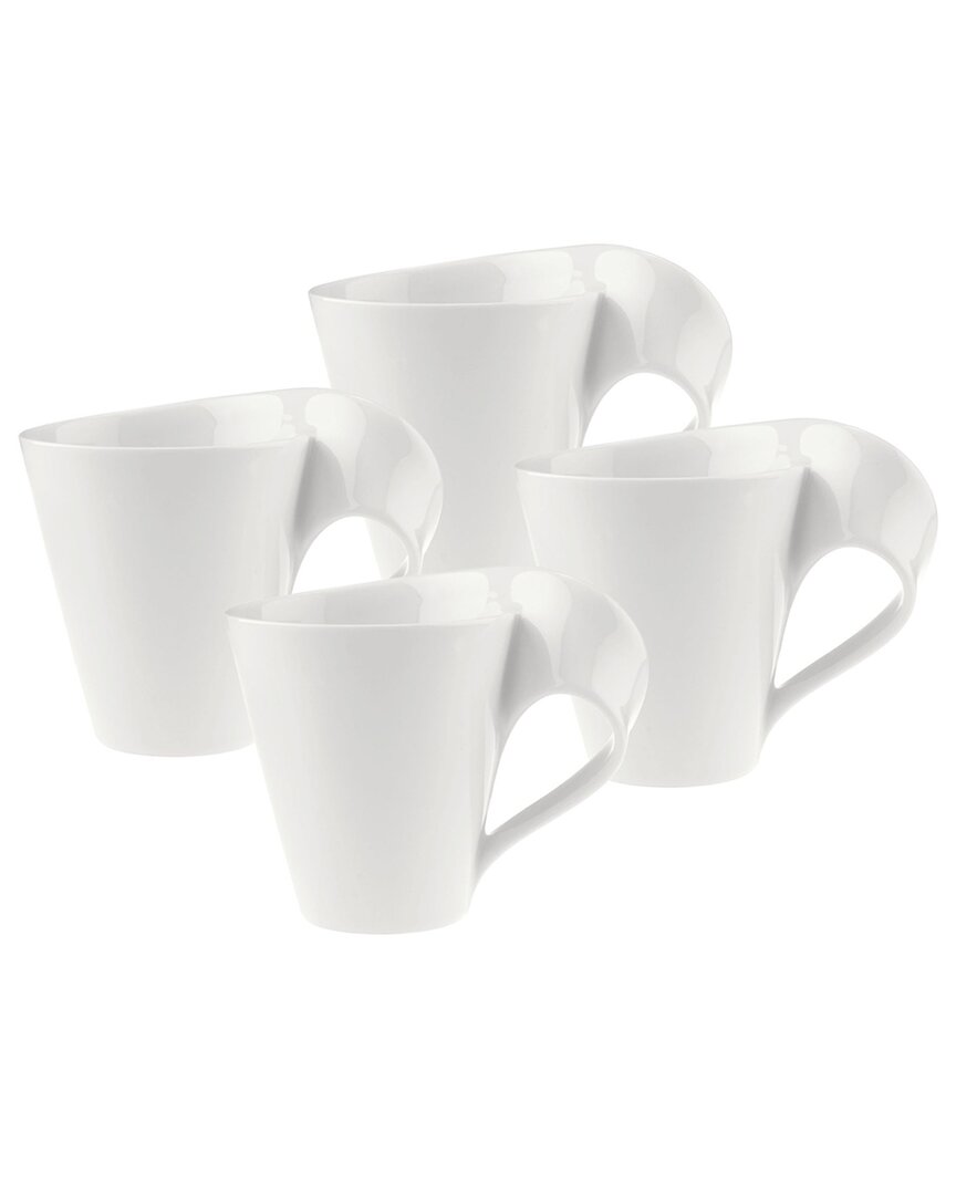 Villeroy & Boch Newwave Caffe Mugs (set Of 4) In White