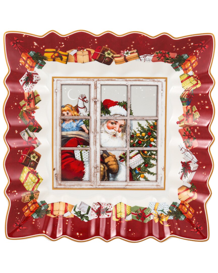 Villeroy & Boch Toys Fantasy Santa Square Plate In Multi