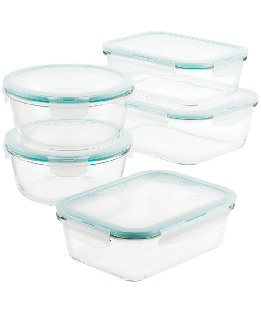Lock & Lock Purely Better 10pc Glass Assorted Food Storage Container Set