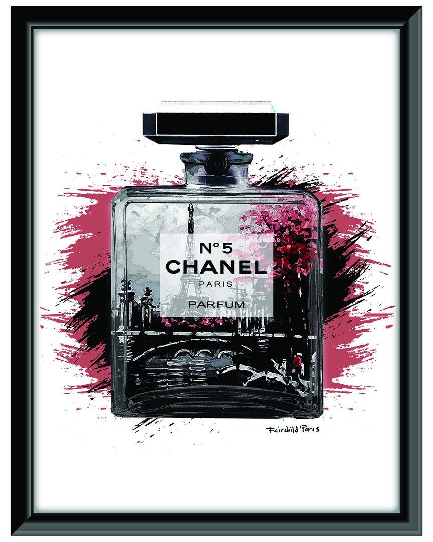 Fairchild Paris Chanel City Deisgn Framed Print Wall Art In Black