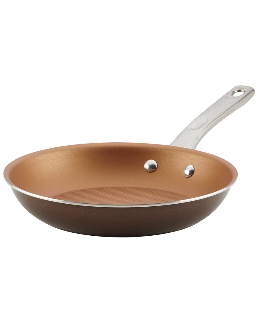 Ayesha Curry Home Collection Porcelain Enamel Nonstick Frying Pan, 9.25in In Brown