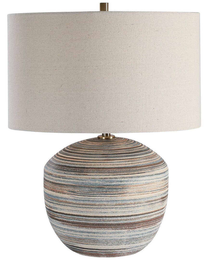 Uttermost Prospect Striped Accent Lamp In Brown