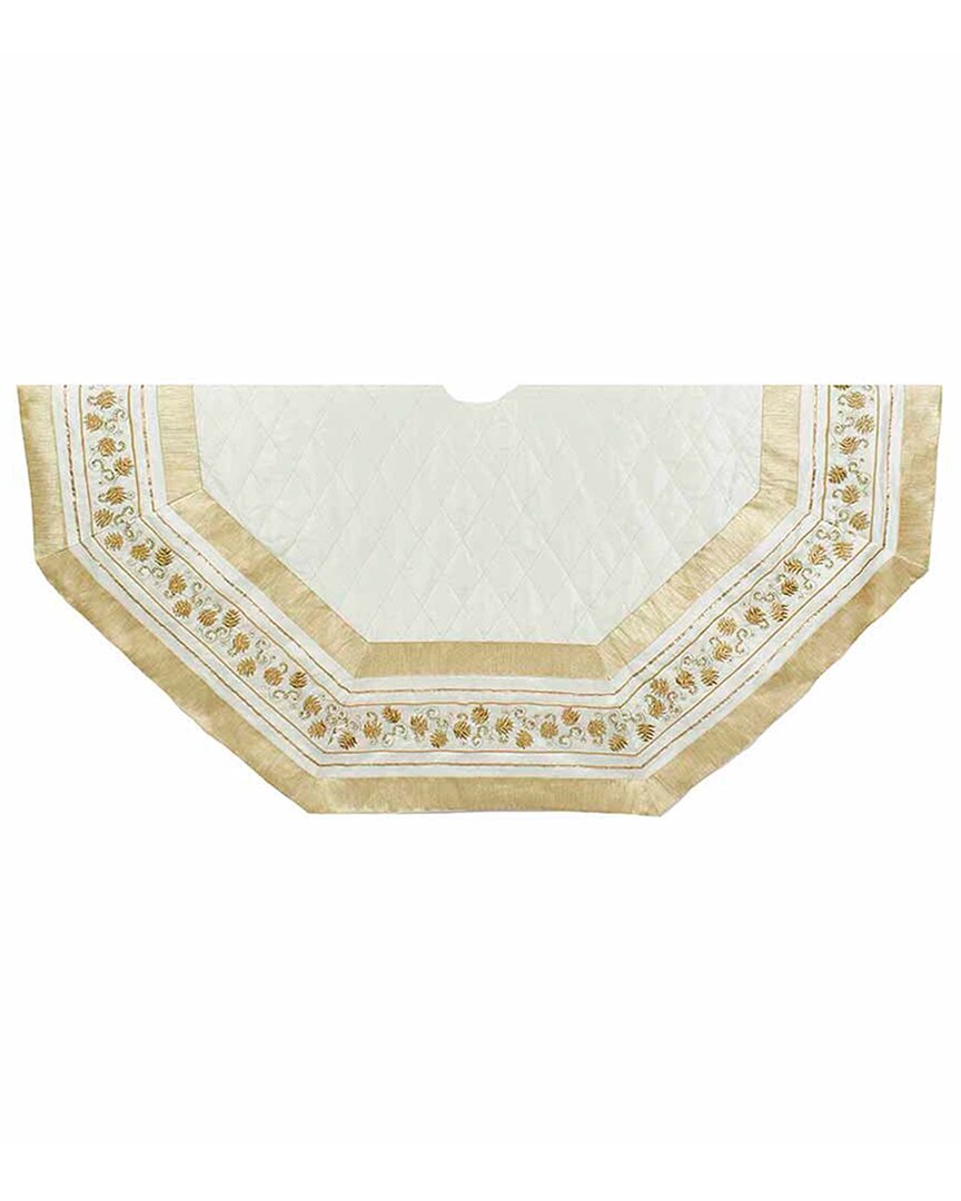 Kurt Adler Tree Skirt In White