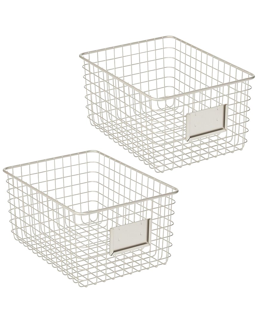 M DESIGN M DESIGN SET OF 4 WIRE BASKET WITH TAG HOLDERS 