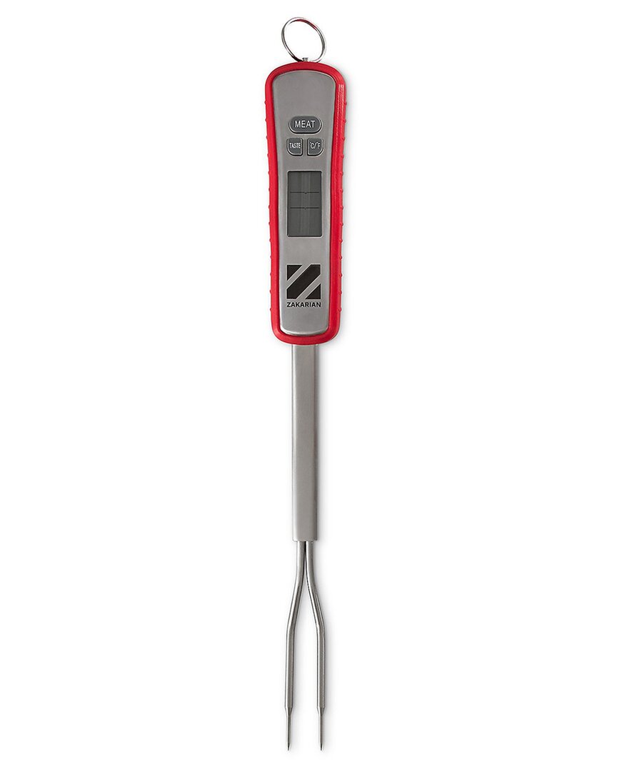 True & Tidy Red Digital Bbq Fork Thermometer