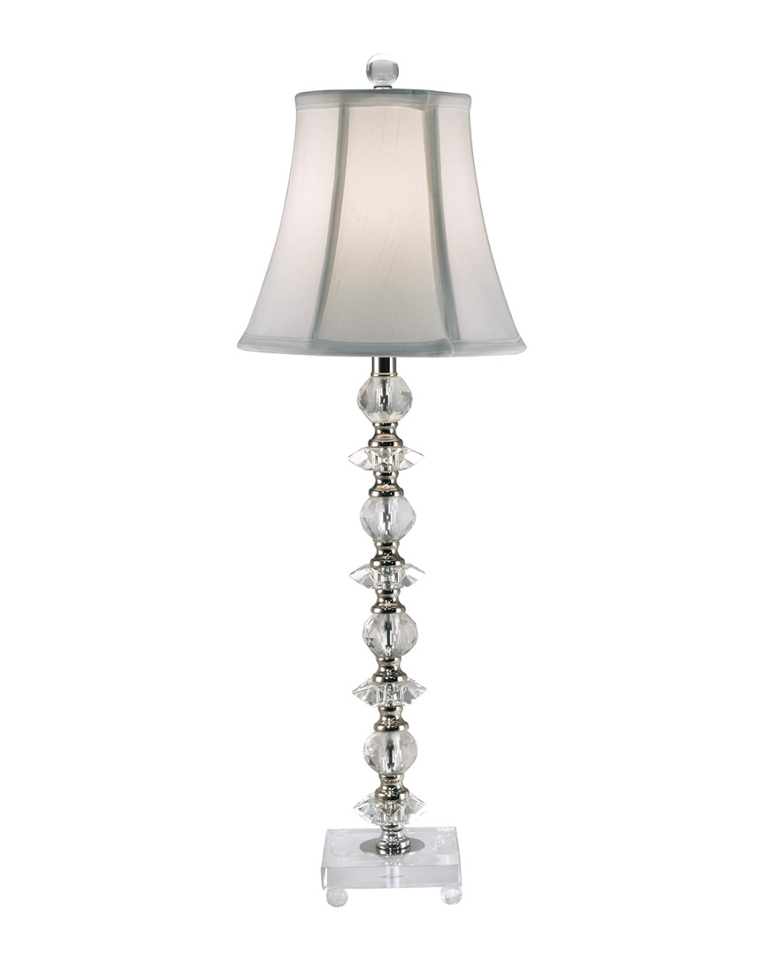 Dale Tiffany Parvan Crystal Buffet Table Lamp In White