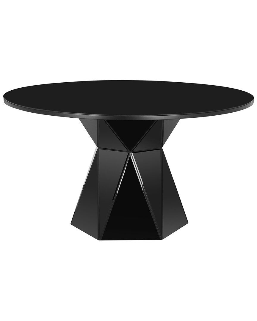 Tov Furniture Iris Glass Dining Table In Black