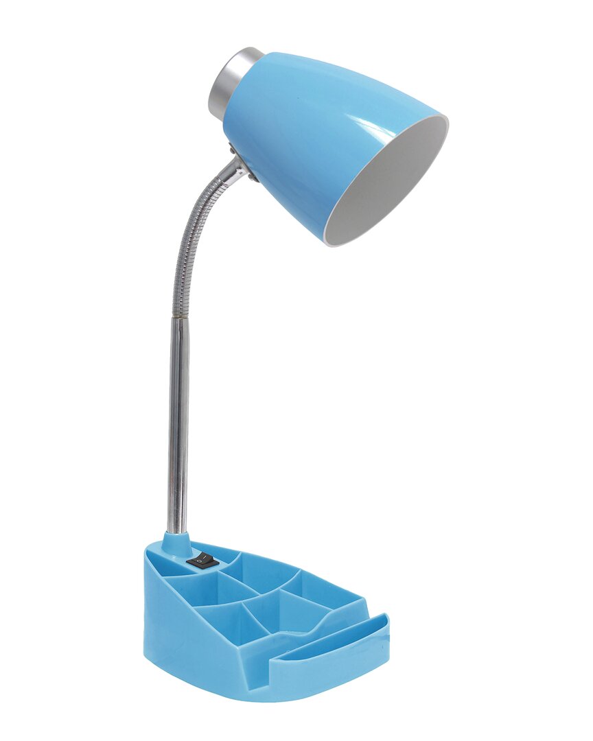 Lalia Home 18.5in Flexible Gooseneck Organizer Desk Lamp With  Phone/ipad/tablet Stand In Black