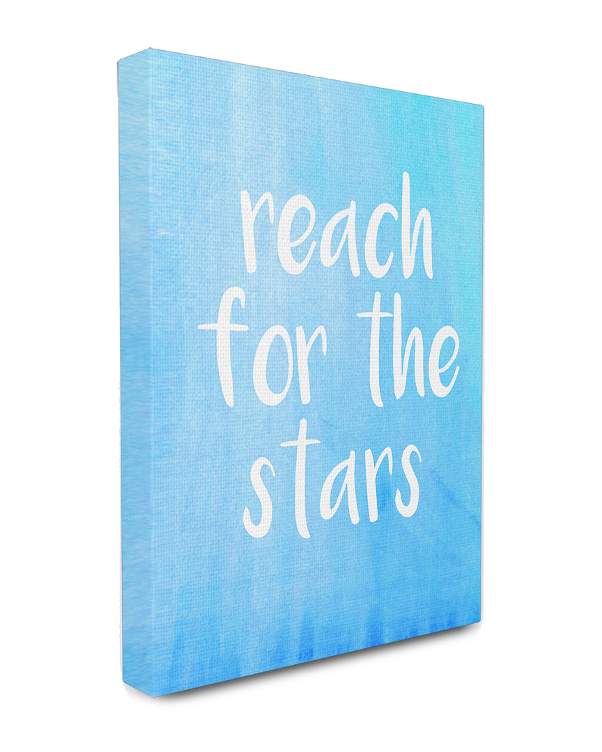 Stupell Reach For The Stars Blue And White Canvas Wall Art By Lulusimonstudio