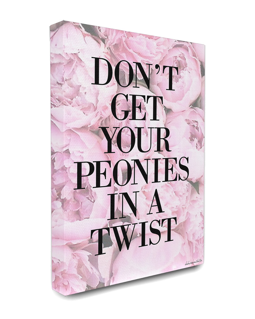 Stupell Don't Get Your Peonies In A Twist' Glam Canvas Wall Art By Lulusimonstudio