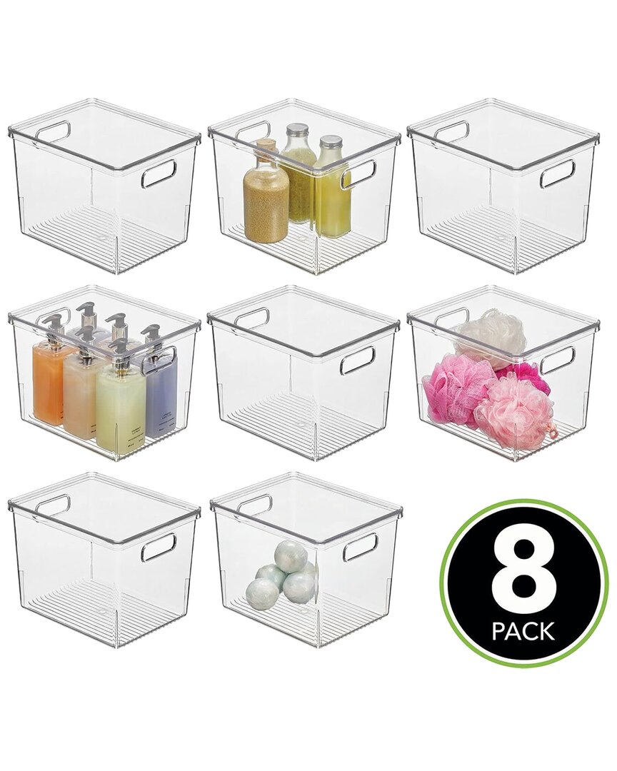 M DESIGN M DESIGN SET OF 8 ORGANIZER BIN WITH LID & HANDLES 
