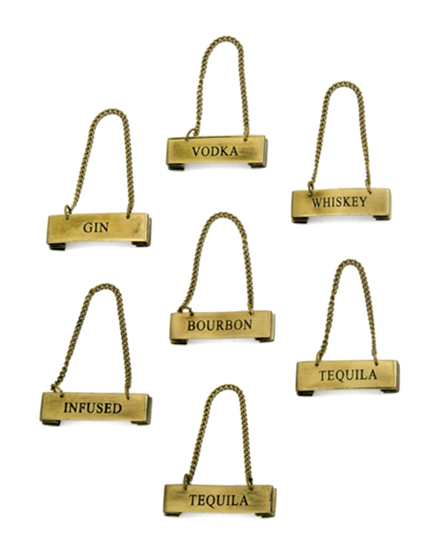 Go Home Set Of 6 Wino Small Liquor Tags In Multi
