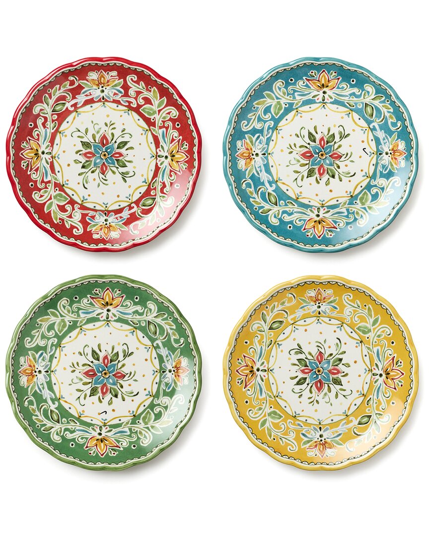 Certified International Provence Set Of 4 Assorted Dinner Plates In Multi