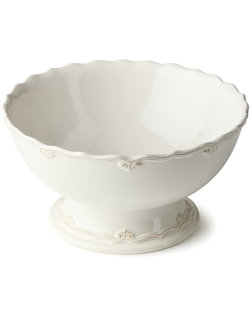 Certified International Heritage Footed Deep Bowl In White