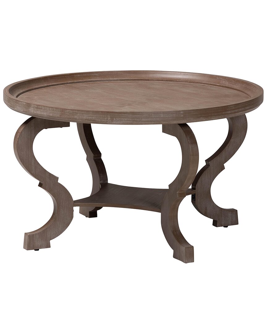 Baxton Studio Madrona French Country Antique Brown Wood Coffee Table
