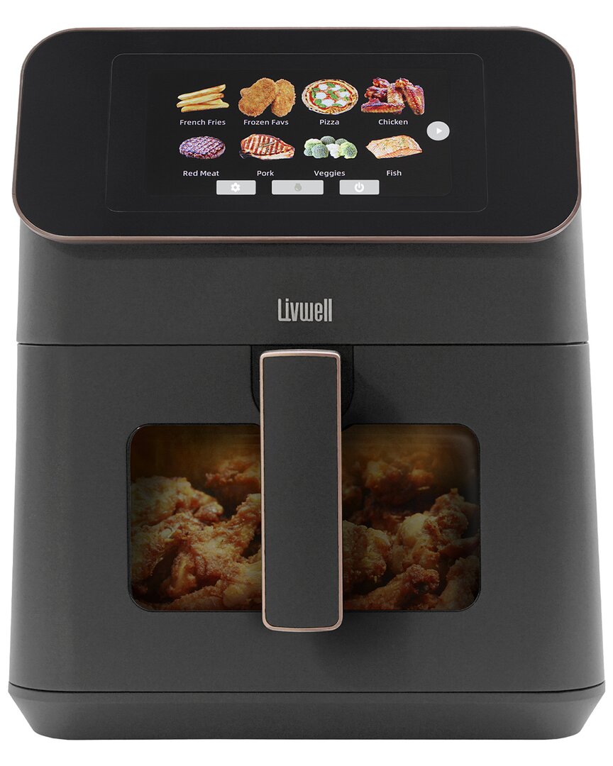 Livwell Touch Iq Air Fryer With Recipes In Black