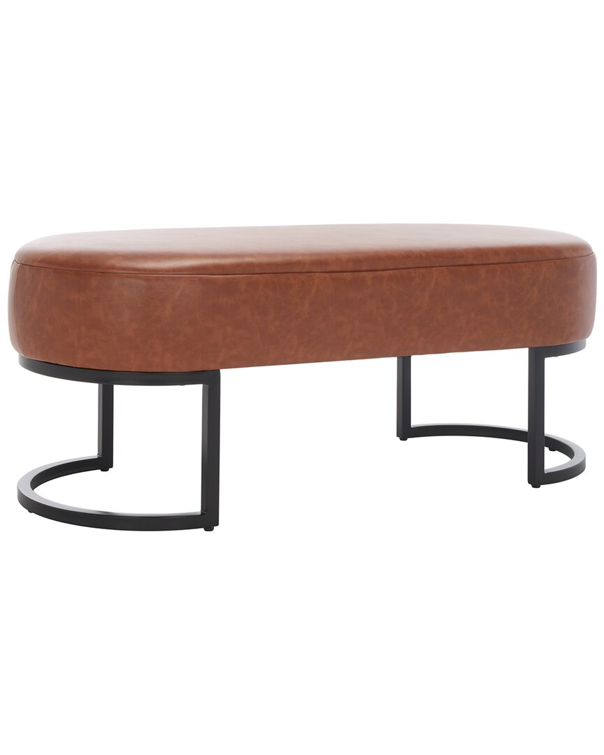 Safavieh Bellezza Oval Bench In Brown