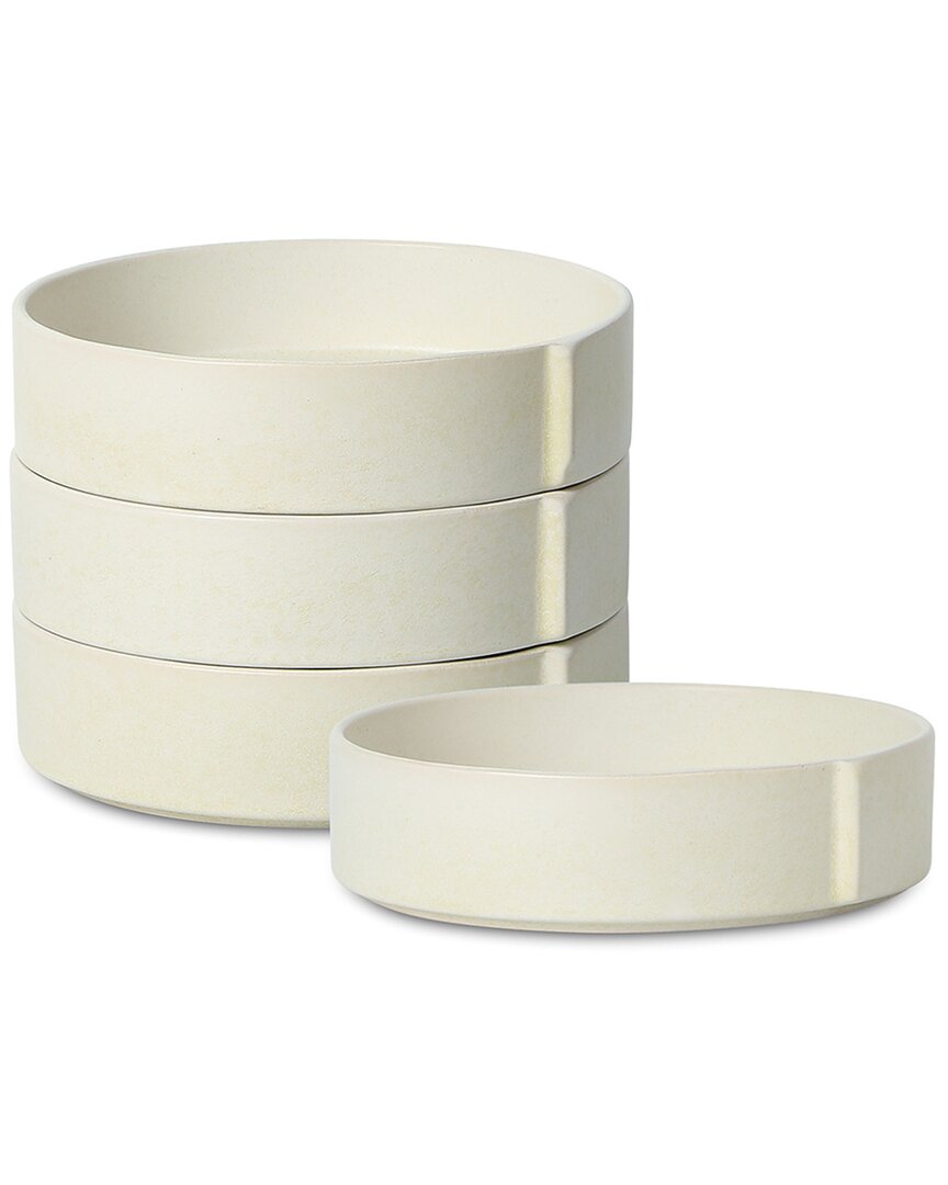 Stone Lain Bao Stoneware 4-piece Pasta Bowl Set In Beige