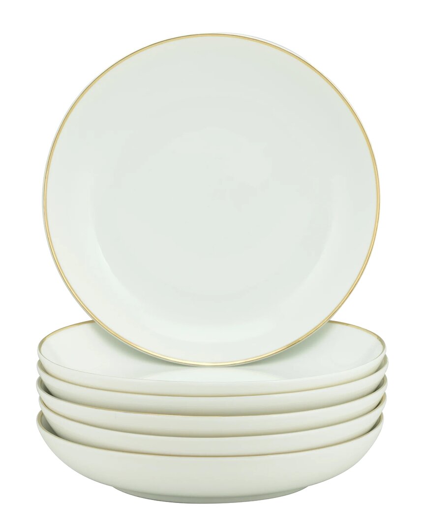 10 Strawberry Street Set Of 6 Royal Coupe Gold Line Soup Bowl In Gold