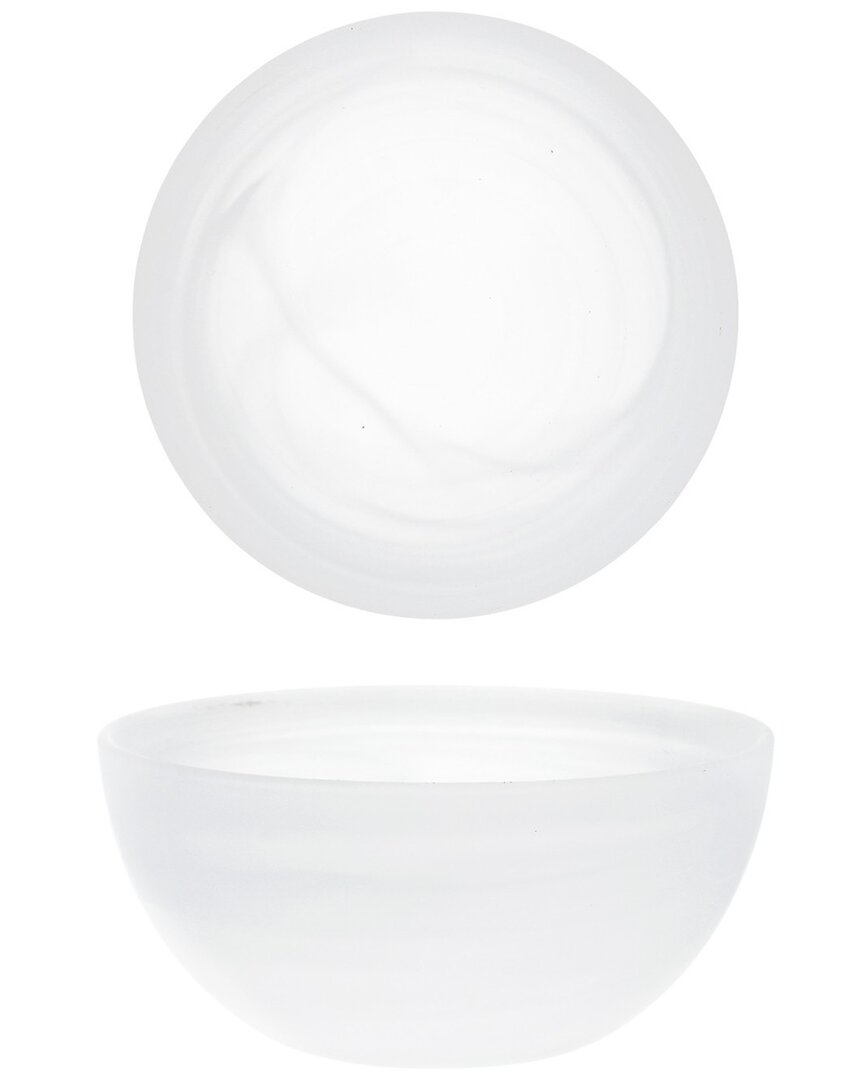 Fortessa Set Of 4 La Jolla Glass White Cereal Bowls