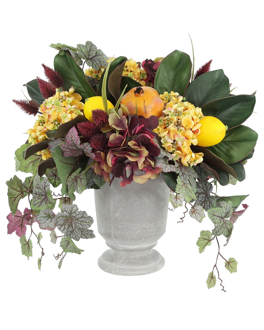 Creative Displays Orange Pomegranate & Ivy Rustic Fall Centerpiece In Red