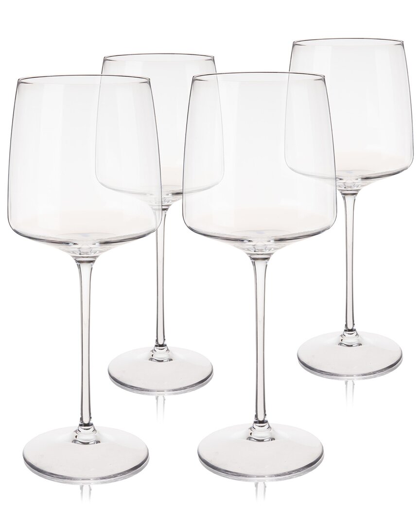 Viski Set Of 4 Reserve Julien Crystal Bordeaux Glasses