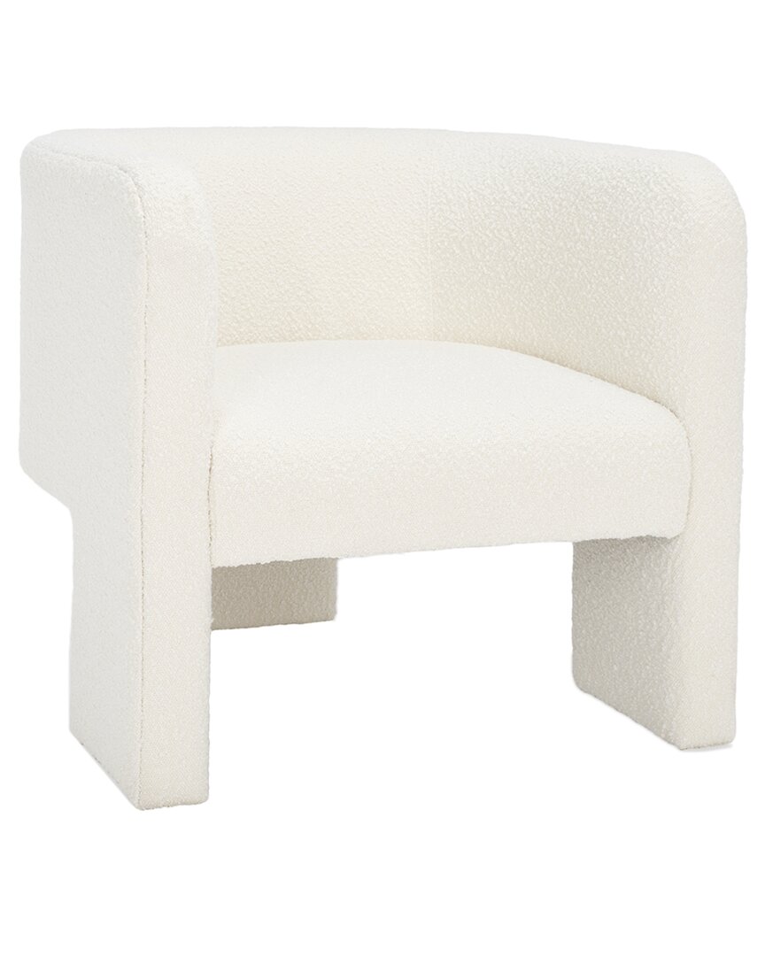 Safavieh Couture Sammie 3 Leg Boucle Accent Chair In Ivory
