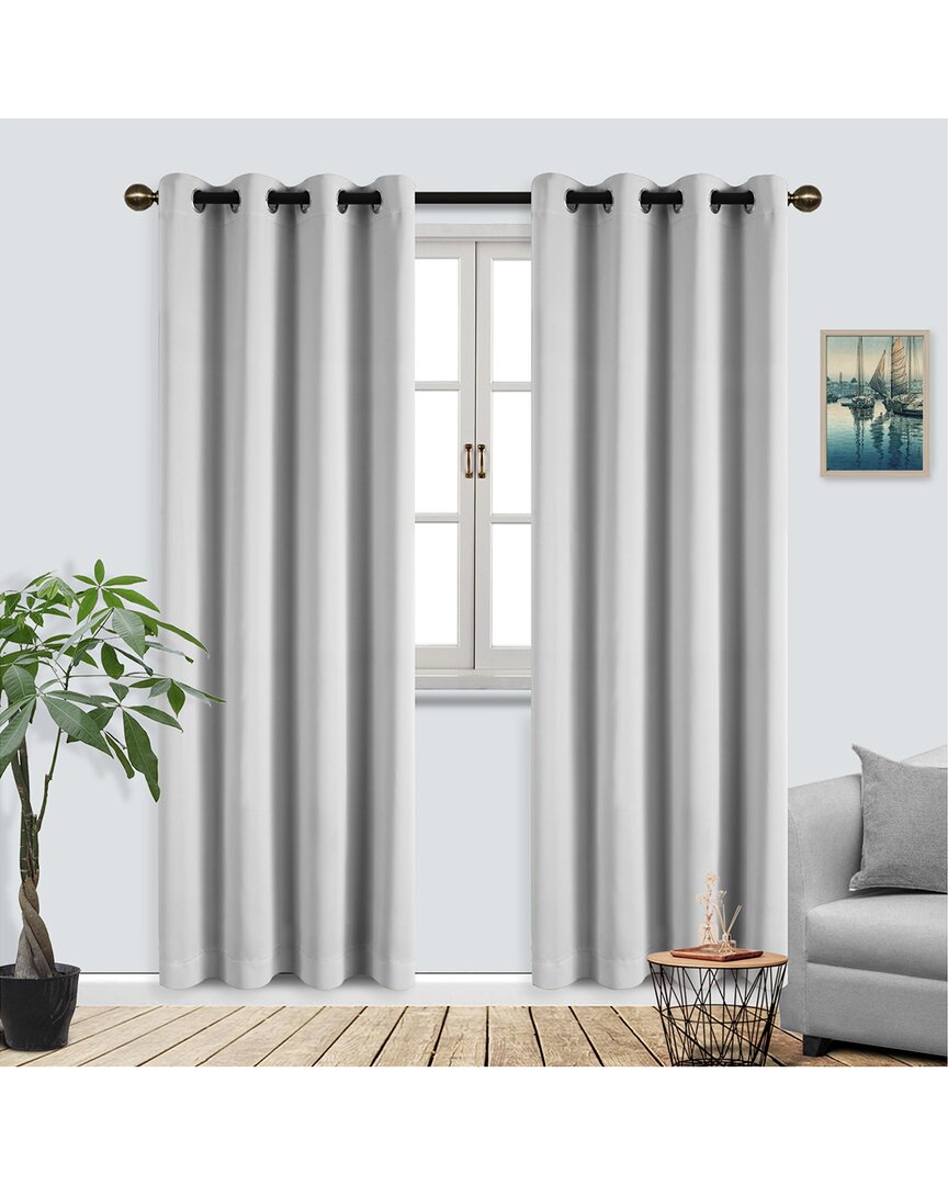 Superior Solid Insulated Thermal Blackout Grommet Curtain Panel Set