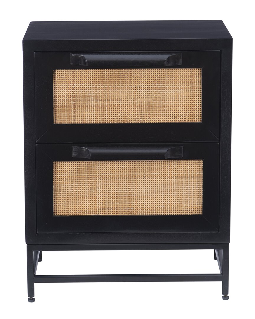 Linon Raphael Cane 2-drawer Table