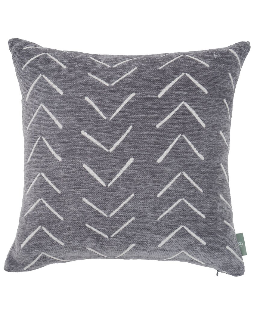 Freshmint Synovve Woven Artesian Pillow In Gray