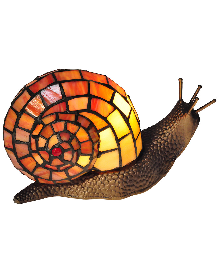 Dale Tiffany Snail Accent Table Lamp In Amber