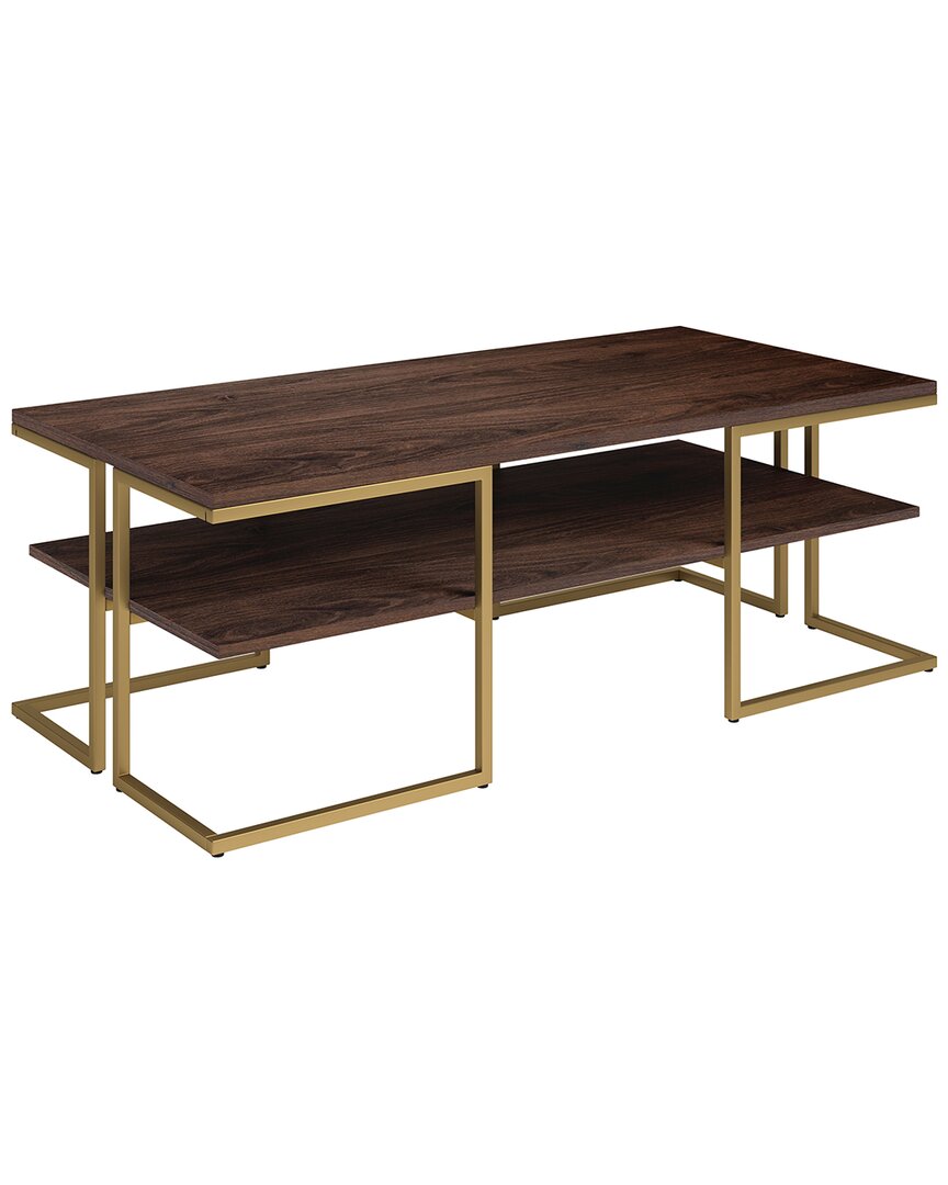 Abraham + Ivy Pike 45in Rectangular Coffee Table In Gold