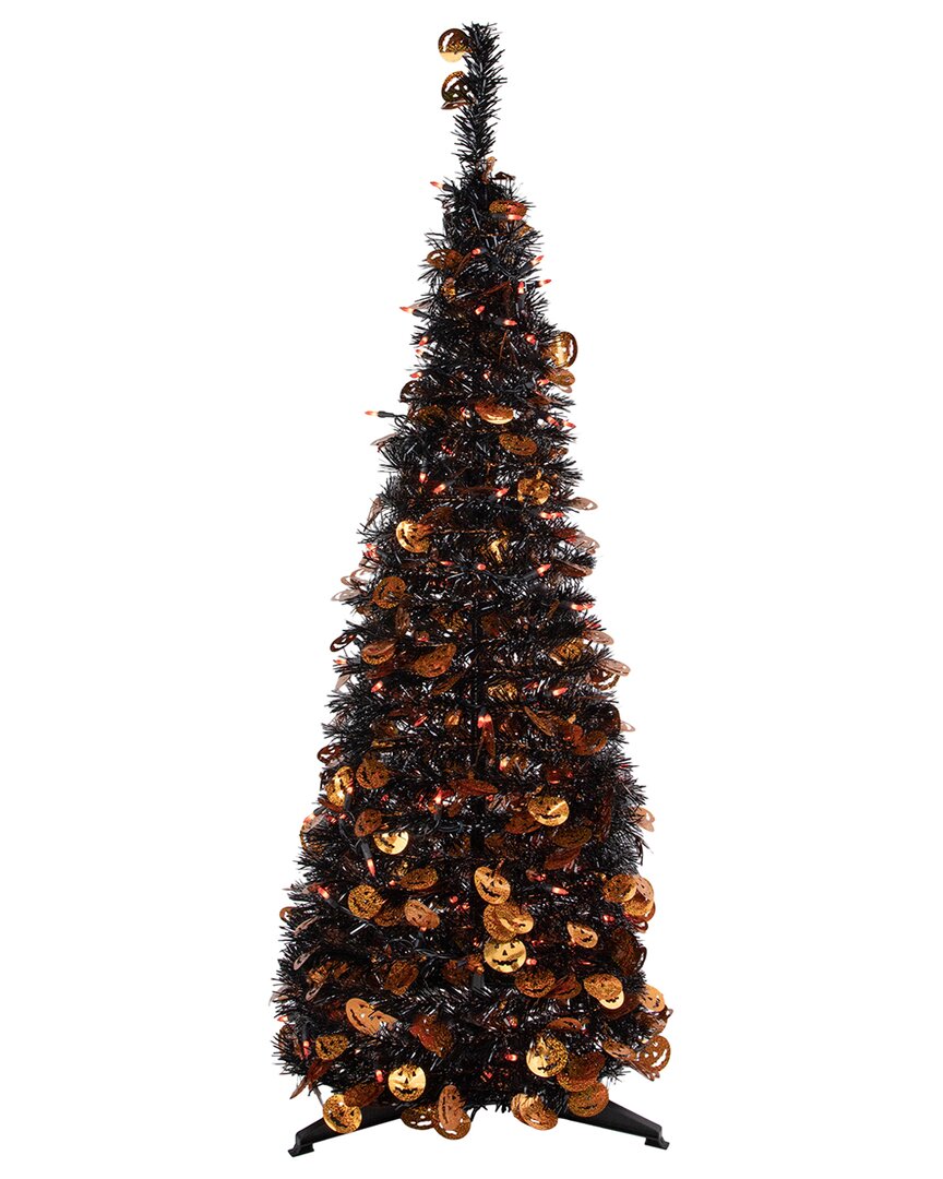 NORTHLIGHT NORTHLIGHT 4FT FALL HARVEST POP UP ARTIFICIAL THANKSGIVING TREE WITH PUMPKINS