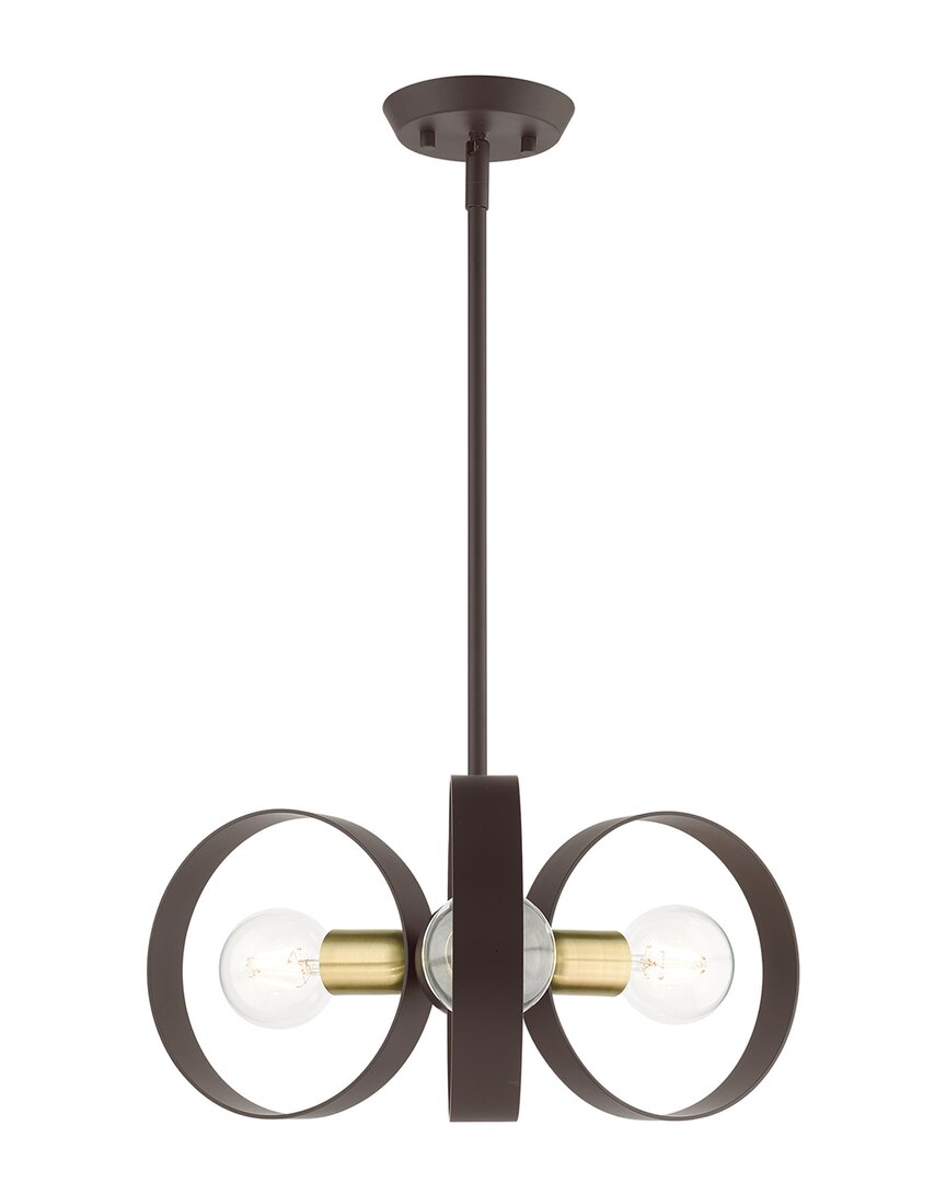 Livex Lighting Modesto Bronze 3 Light Chandelier