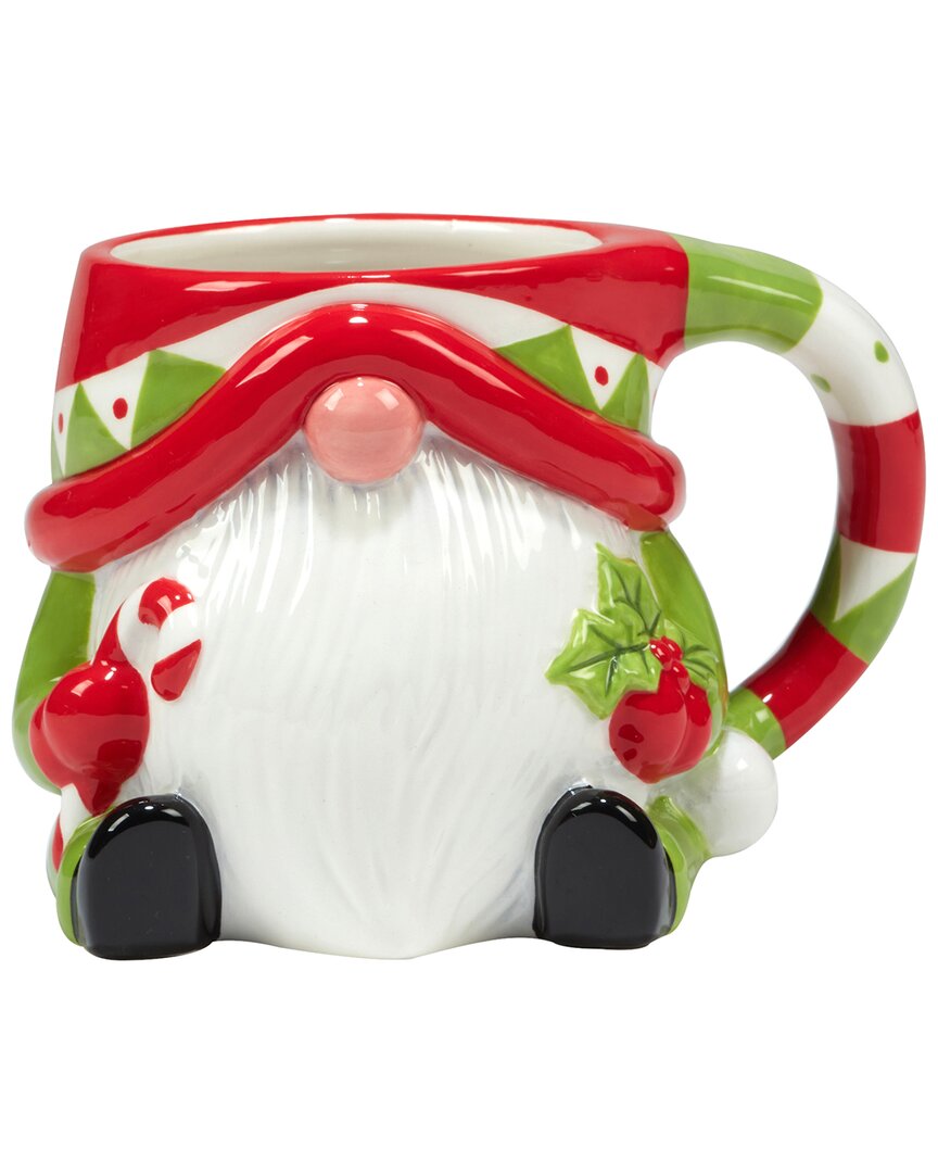 Certified International Holiday Magic Gnomes Set Of Four 3d Mugs In Blue