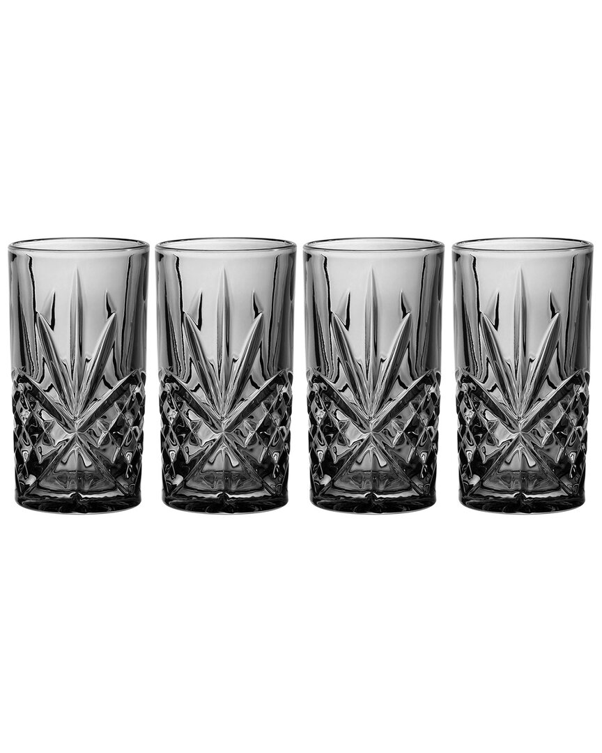 Godinger Dublin 4-pc. Highball Glass Set In Midnight