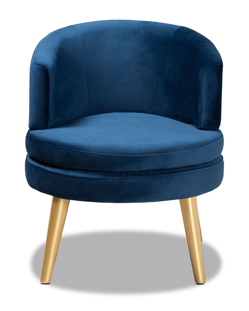 Baxton Studio Baptistewood Accent Chair In Navy