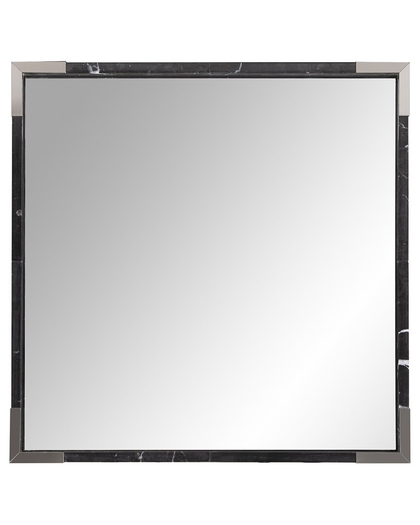 Howard Elliott Marcel Square Mirror In Black
