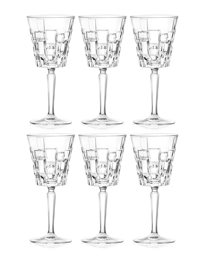 Barski European Wine Glass Goblets Set Of 6 In Clear