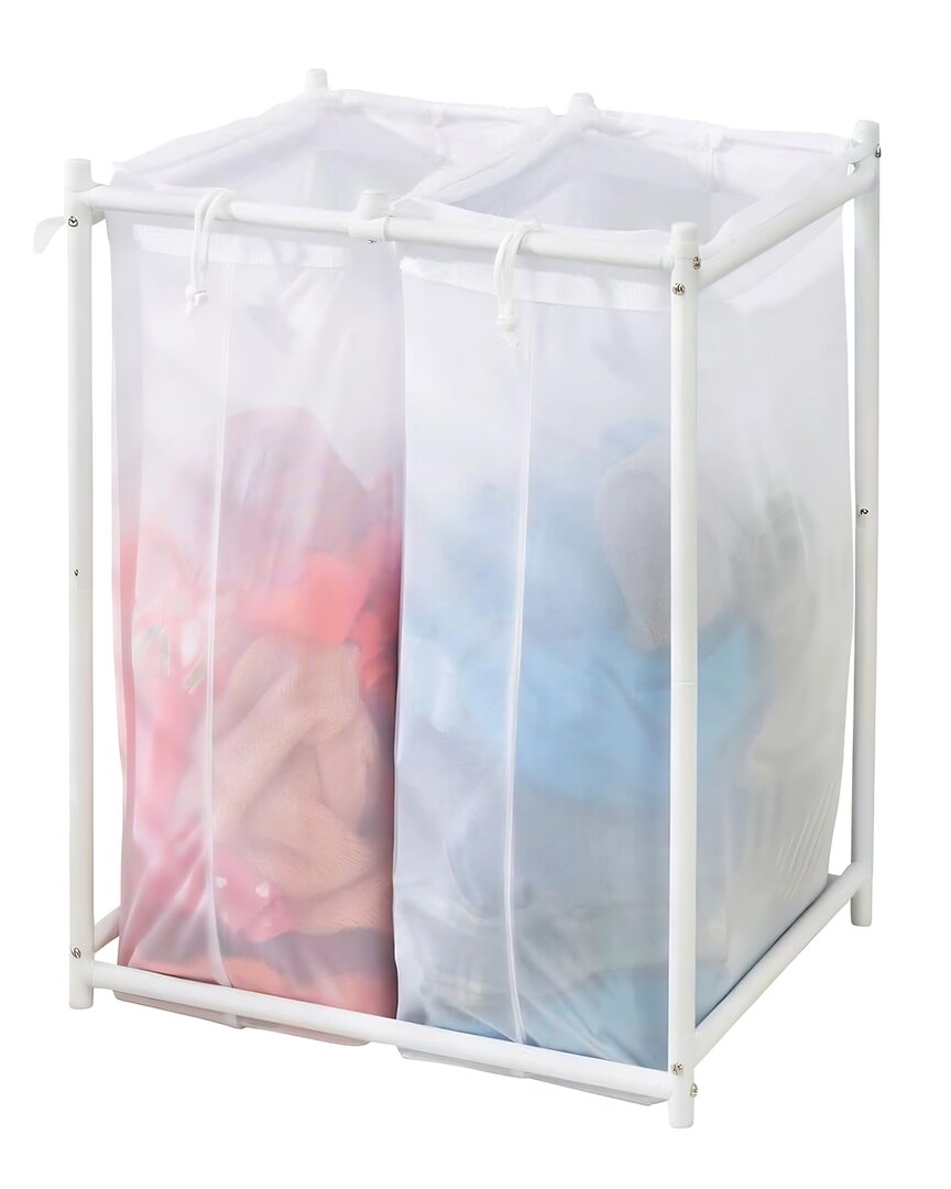 M DESIGN M DESIGN SET OF 2 LAUNDRY HAMPER ORGANIZER WITH REMOVEABLE BAGS 
