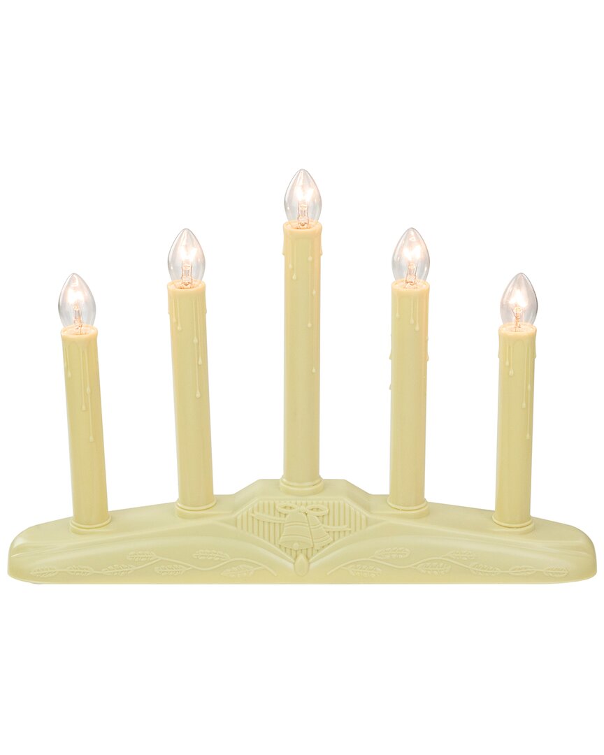 Shop Northern Lights Northlight 14.5in Ivory 5-lights Christmas Chandelier On Holly Berry And Bell Base Candle Lamp