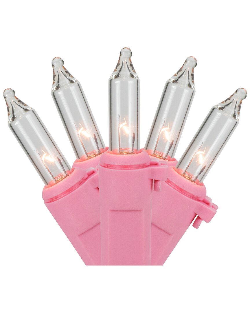 Northern Lights Northlight 100ct Clear Mini Valentinefts Day Light Set 20ft Pink Wire In Pink