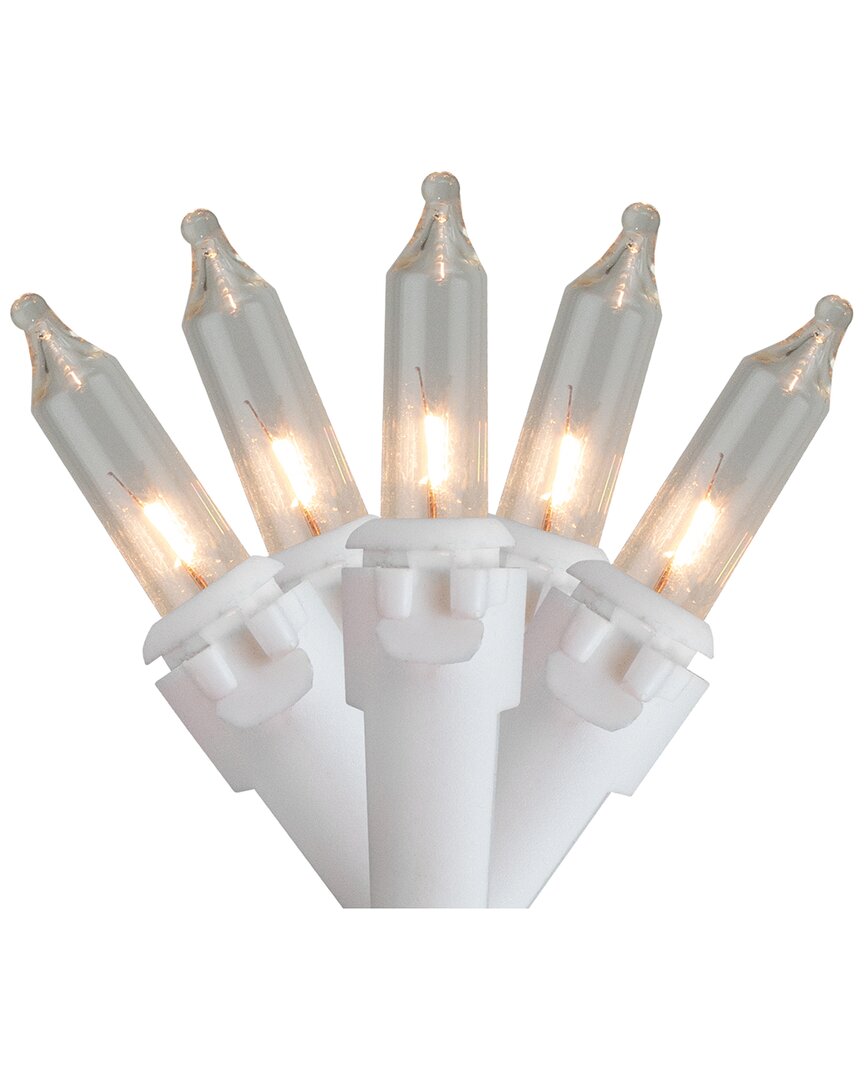 Northern Lights Northlight 100-count Clear Mini Christmas Light Set 20.25ft White Wire In Clear