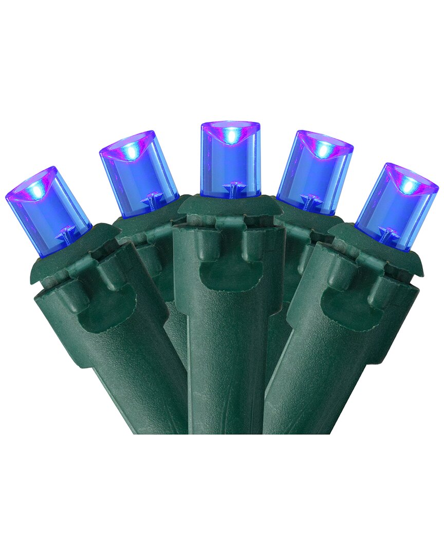 Northern Lights Northlight 50 Blue Led Wide Angle String Christmas Lights - 17.5 Ft Green Wire In Blue