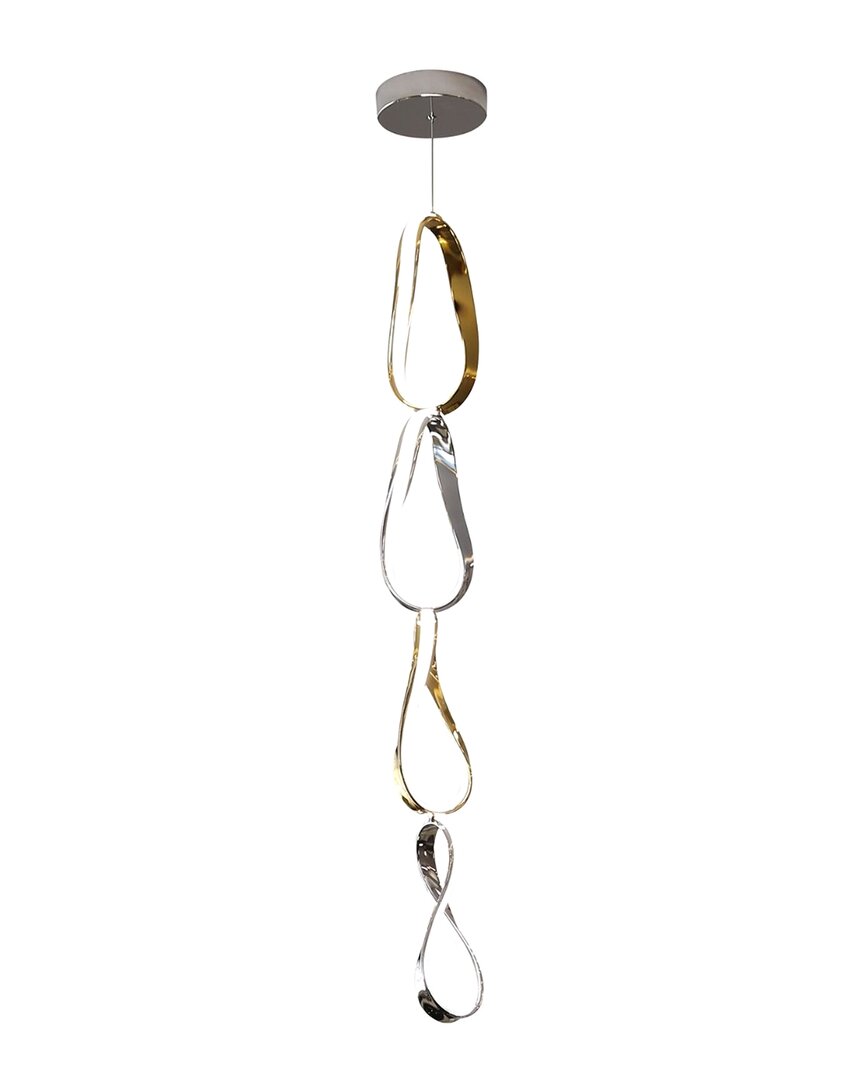 Finesse Décor Prague Dimmable Integrated Led Chrome Chandelier In Multi