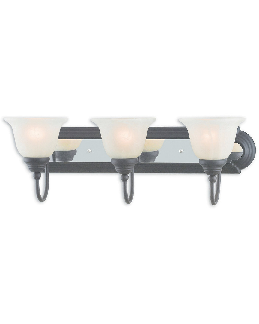 Livex Lighting Discontinued Livex Belmont 3-light Bronze & Chrome Bath-light