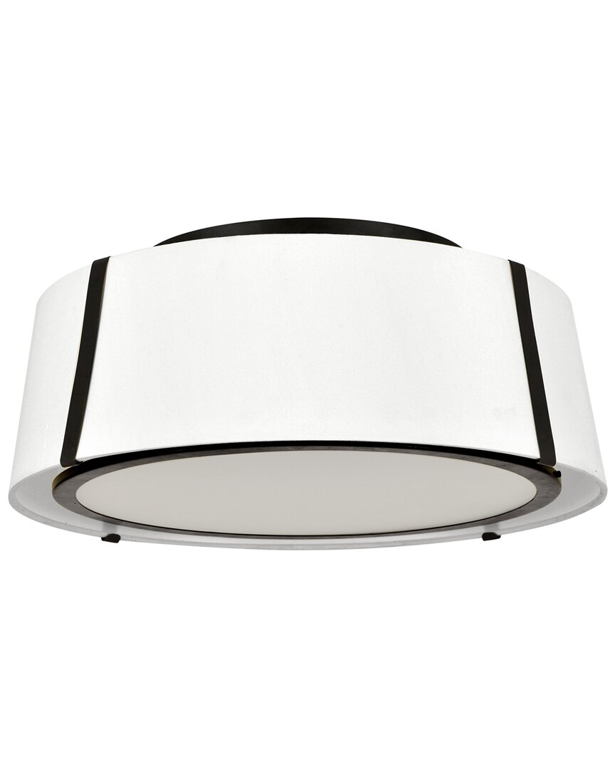 Crystorama Fulton 3-light Matte Black Ceiling Mount In Black