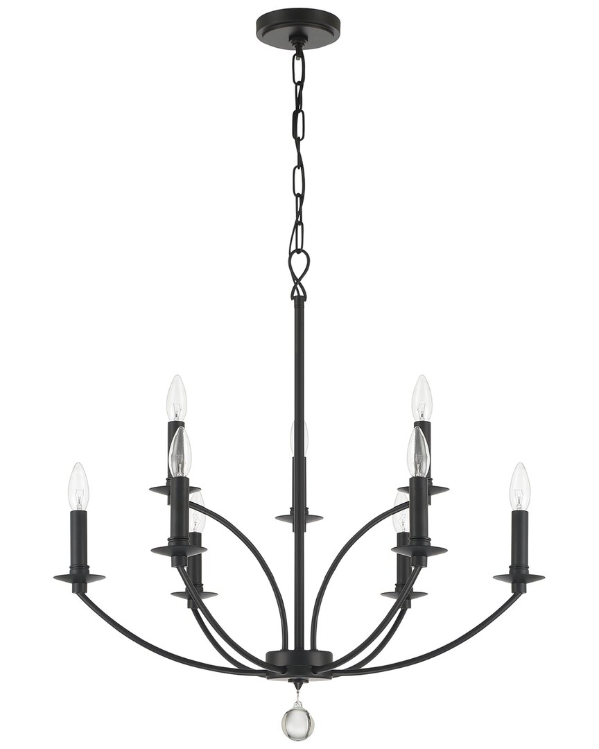 CRYSTORAMA CRYSTORAMA MILA 9-LIGHT BLACK CHANDELIER